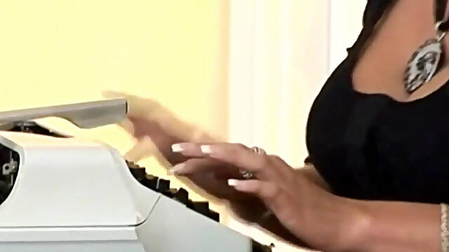 Secretary candy strong fucking anal in black stockings