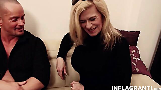 Hot German MILF with big boobs enjoys deep penetration by