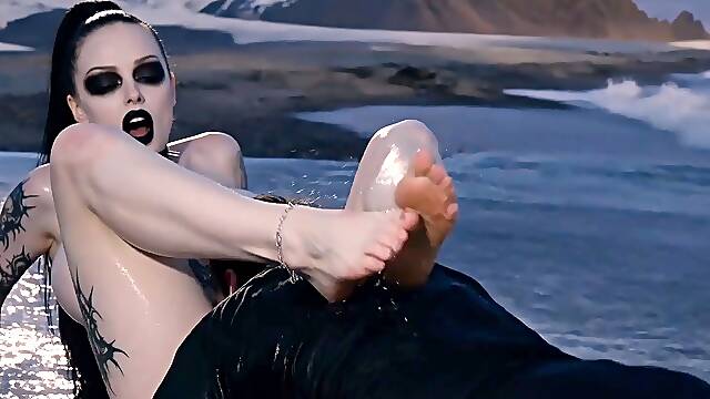 Busty Goth Rough Pounding On Icy Beach (AI)
