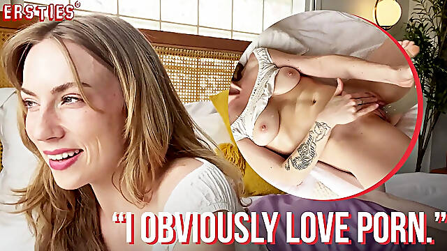 Ersties - Hot Babe Stella A Uses A Double Ended Dildo To Make Herself Cum