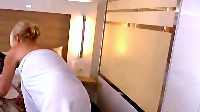 German Big-Titted MILF Gives Young Pizza Boy a Treat