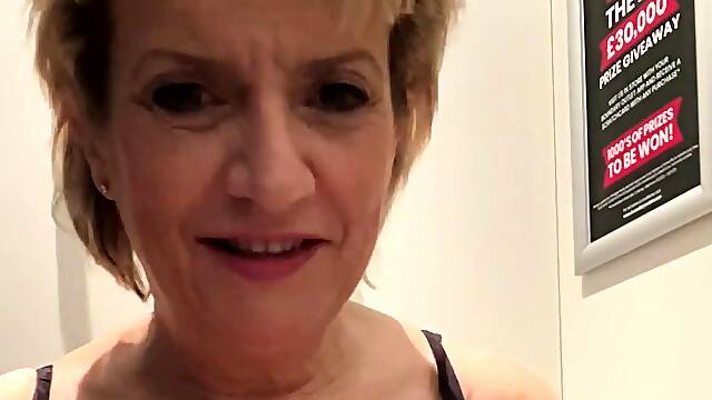 Horny big boobed fat chubby busty blonde