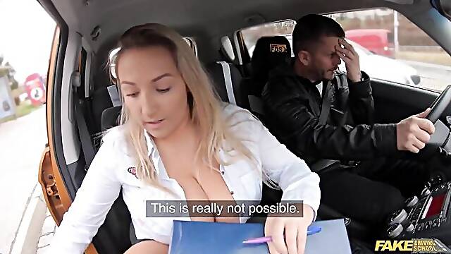 Krystal Swift rides cowgirl in the back seat