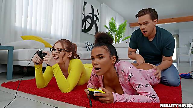 Horny teens interracial 3some catchy xxx story