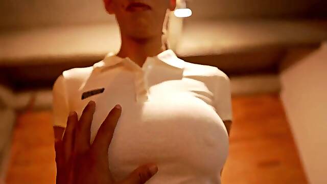 I hired a breasty personal coach to assist me click here shape, but our perspired workout ended with her riding my dong hard in couch - Alicia Trece