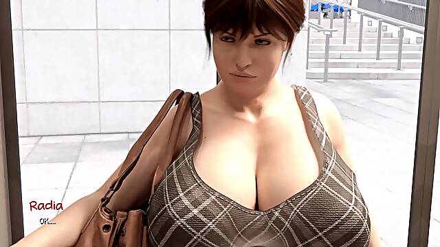 Metf #23 Radia enjoy to unveil her titty at work