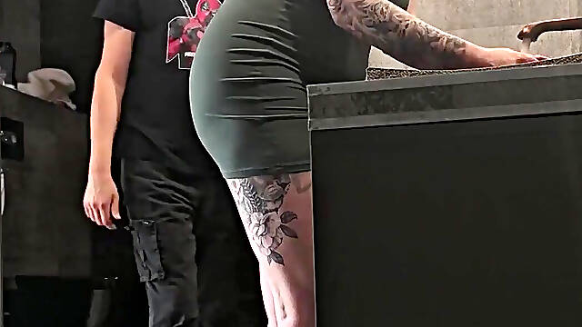 A Camera in a Public Restroom Catches a Strange Man Fucking a Girl Who Is Washing Her Panties.