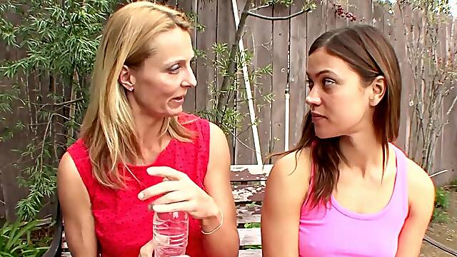 Mandy More and Brenda James in hot lesbian action