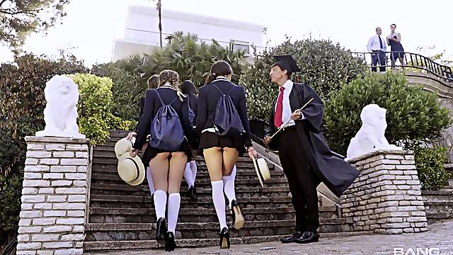 Excellent nude sex with a man older than her