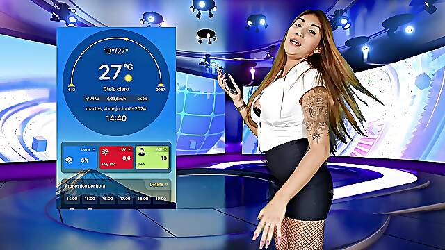 Wtf!! the Weather Girl Is Fucked by a Fan Live on Air